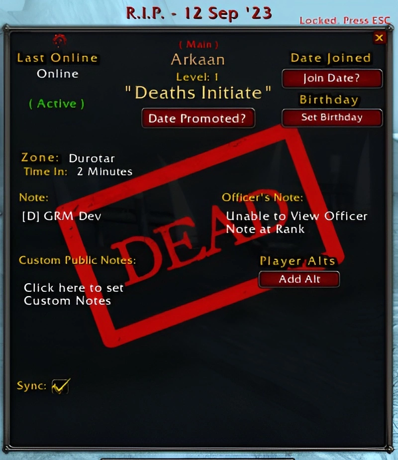 Guild Roster Manager Guild Roster Manager